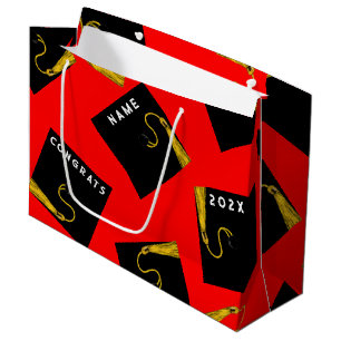 Sacola Para Presentes Grande Graduação 2025 Red Large Gift Bag