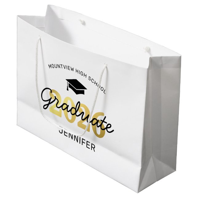 Sacola Para Presentes Grande Graduação da Turma de 2026 (Frente inclinada)