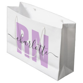 Sacola Para Presentes Grande Graduação de Enfermeiros Registrados Personalizado