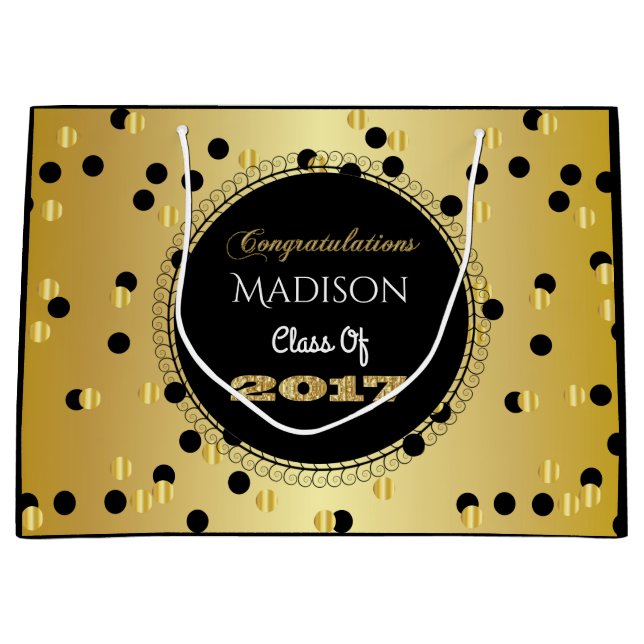 Sacola Para Presentes Grande Graduação divertida e elegante 2017 (Frente)