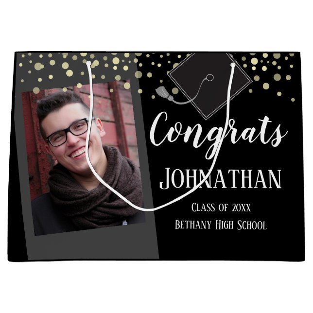 Sacola Para Presentes Grande Graduação Gradua Uma Foto (Frente)