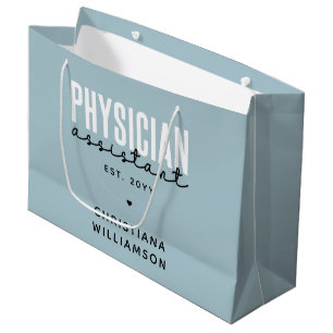 Sacola Para Presentes Grande Graduação PA personalizada do Assistente médico