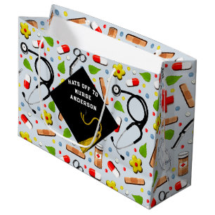 Sacola Para Presentes Grande Graduação Personalizada de Enfermeiros