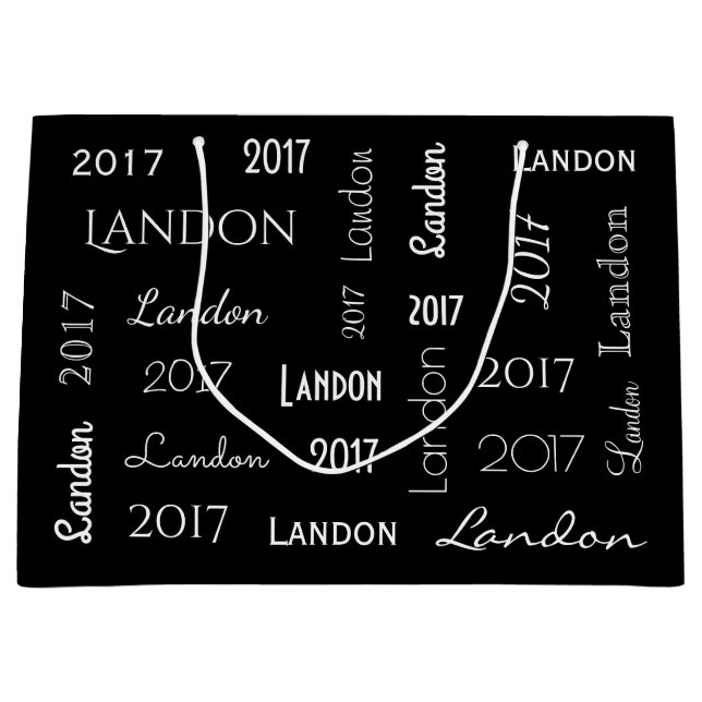 Sacola Para Presentes Grande Graduação Personalizada de Nome e Ano (Frente)