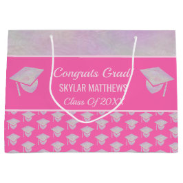 Sacola Para Presentes Grande Graduação Pink Opal Pattern Trendy Pargrats