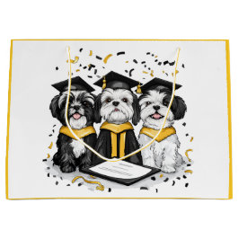 Sacola Para Presentes Grande Graduação Shih Tzu Dogs