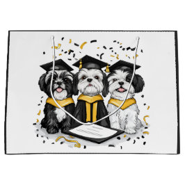 Sacola Para Presentes Grande Graduação Shih Tzu Dogs