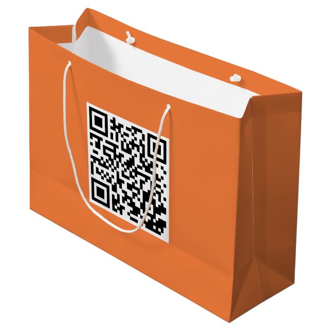 Sacola Para Presentes Grande Grande Bag Personalizada com Código QR para Promoç (Frente inclinada)