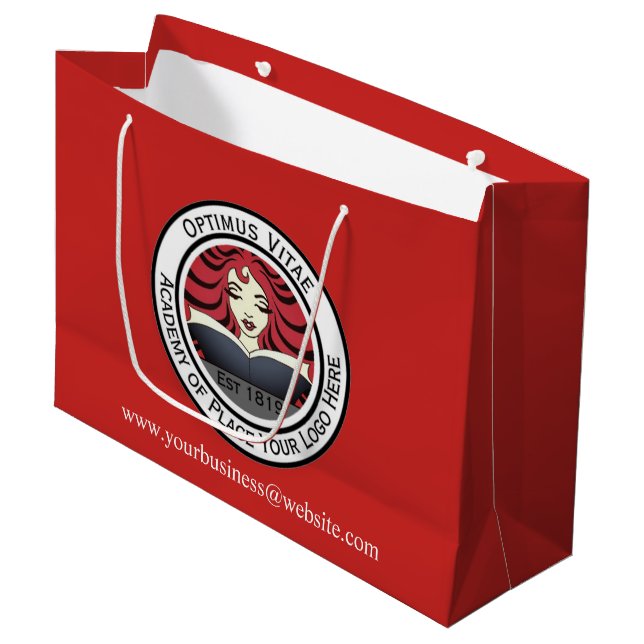 Sacola Para Presentes Grande Grande etiqueta personalizada de compras com logot (Frente inclinada)