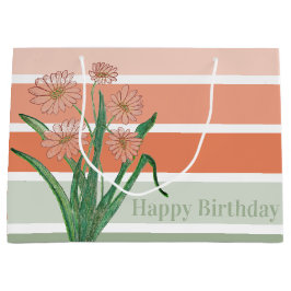 Sacola Para Presentes Grande Grande Faixa de Pastel