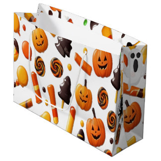Sacola Para Presentes Grande Grande Saco de Presente do Halloween com Fantasmas