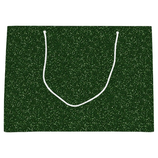 Sacola Para Presentes Grande Grande Saco de Presente Grande Glitter Verde de Fl (Frente)