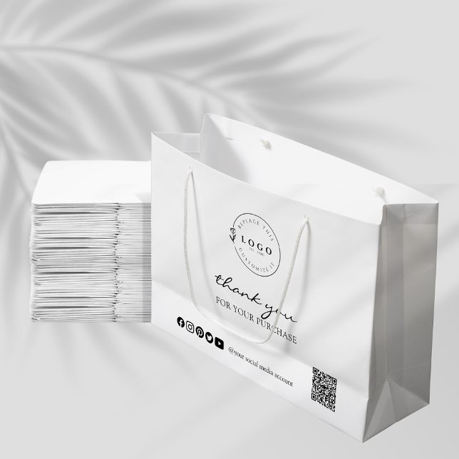 Sacola Para Presentes Grande Gratidão na Mão Compra de Agradecimento Personaliz (Criador carregado)