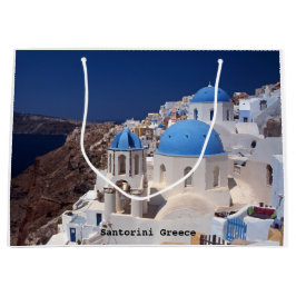 Sacola Para Presentes Grande Grécia Santorini Gift Bag