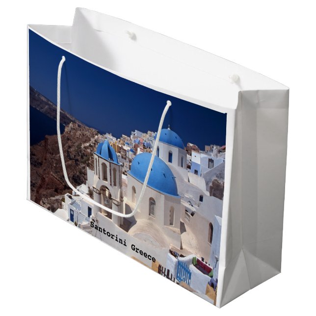 Sacola Para Presentes Grande Grécia Santorini Gift Bag (Frente inclinada)