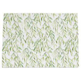 Sacola Para Presentes Grande Green Leaves Bridal Shower