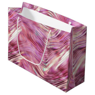 Sacola Para Presentes Grande Grelha Dourada de Rosa Rosa Rosa Girassol