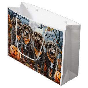 Sacola Para Presentes Grande Griffon de Pontuação de Cabelo Rijo de Halloween A