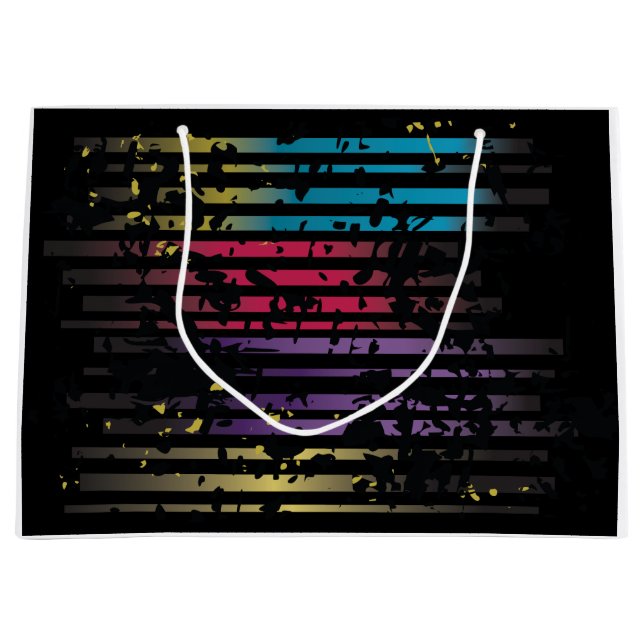 Sacola Para Presentes Grande Grunge Design Gift Bag (Frente)