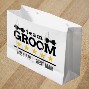 Sacola Para Presentes Grande Grupo de Equipe PADRINHO DE CASAMENTO SOLTEIRO