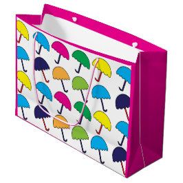 Sacola Para Presentes Grande Guarda-chuvas Coloridos Guarda-chuvas