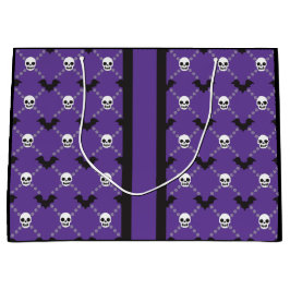 Sacola Para Presentes Grande Gucci Skulls! Bolsas Purple Halloween Designer