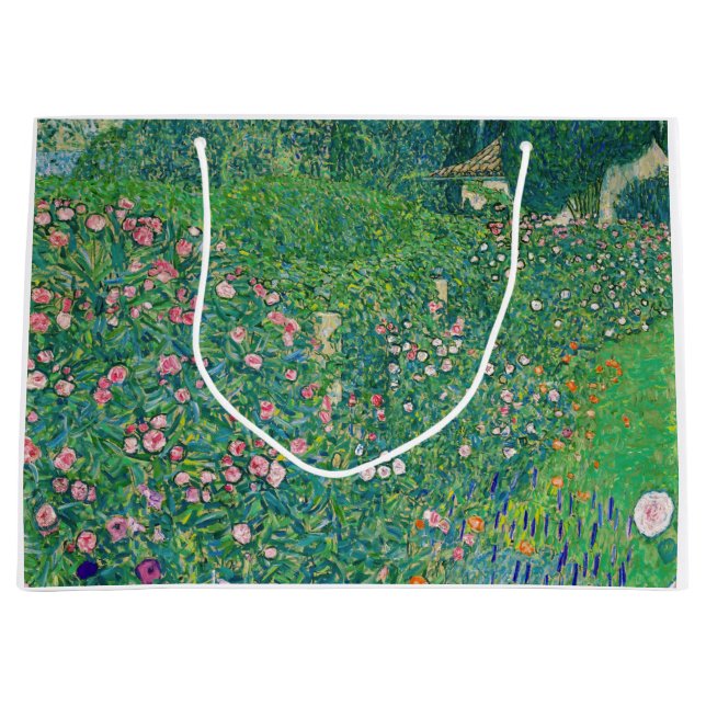 Sacola Para Presentes Grande Gustav Klimt - Paisagem do Jardim Italiano (Frente)