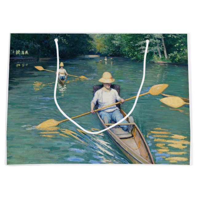 Sacola Para Presentes Grande Gustave Caillebotte - Skiffs nos Yerres (Frente)