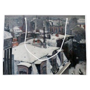 Sacola Para Presentes Grande Gustave Caillebotte - Telhados na neve