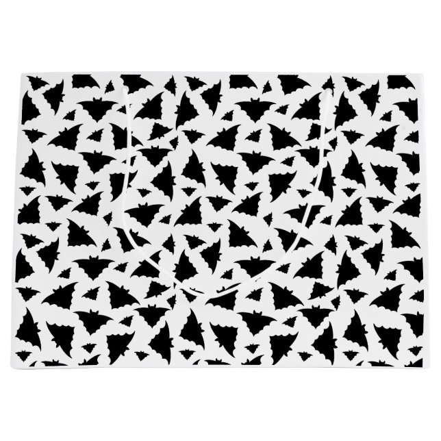 Sacola Para Presentes Grande Halloween Bats (Frente)