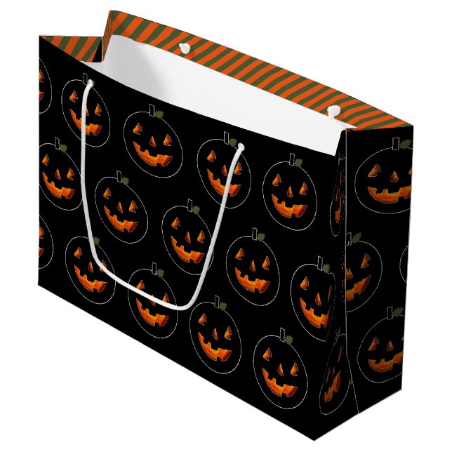 Sacola Para Presentes Grande Halloween Birthday (Frente inclinada)