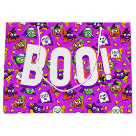 Sacola Para Presentes Grande Halloween Cute Character BOO Gift Bag