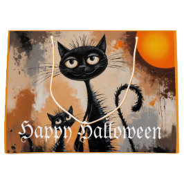 Sacola Para Presentes Grande Halloween de Gato Pequeno