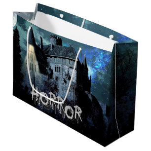 Sacola Para Presentes Grande Halloween Horror assombrado Casa Assustadora Noite
