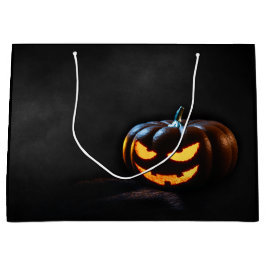 Sacola Para Presentes Grande Halloween Pumpkin Jack-O-Lantern Spooky