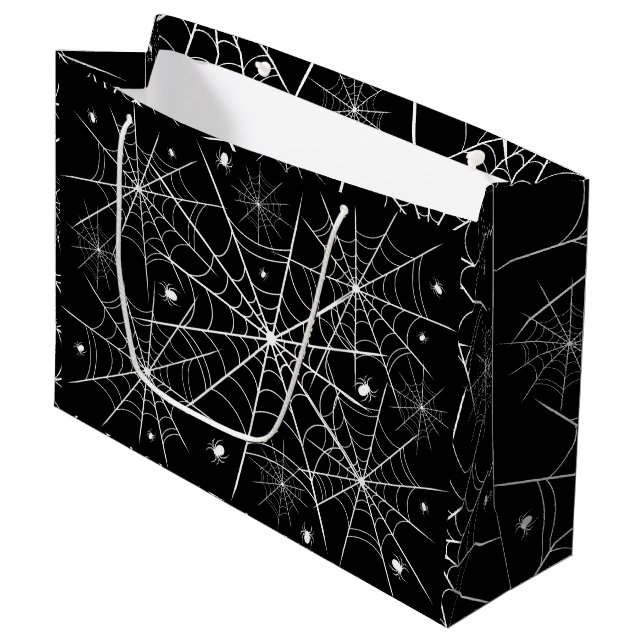 Sacola Para Presentes Grande Halloween Spider Web (Frente inclinada)