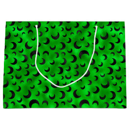 SACOLA PARA PRESENTES GRANDE HALLOWEEN VERDE COM METADE PRETA