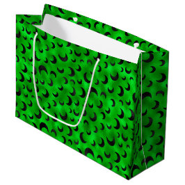 SACOLA PARA PRESENTES GRANDE HALLOWEEN VERDE COM METADE PRETA