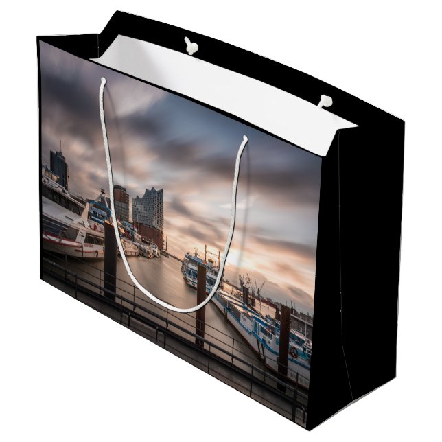 Sacola Para Presentes Grande Hamburgo Alemanha (Verso inclinado)