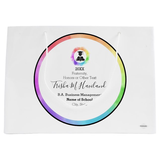 Sacola Para Presentes Grande HAMbyWG - Graduação - Bag de Presente (Frente)