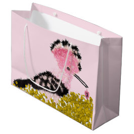 Sacola Para Presentes Grande Hanukkah, sonho rosa, gelt e hoopoe