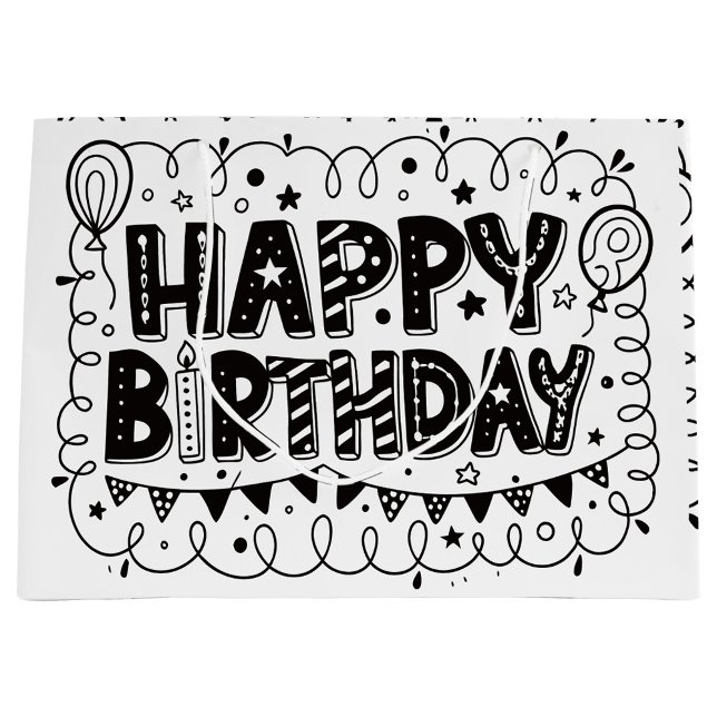 Sacola Para Presentes Grande Happy Birthday Gift Bag (Happy Birthday Gift Bag!)