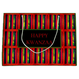 Sacola Para Presentes Grande Happy Kwanzaa