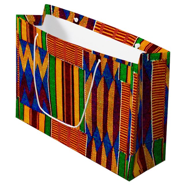 Sacola Para Presentes Grande Happy Kwanzaa Large Gift Bag (Frente inclinada)