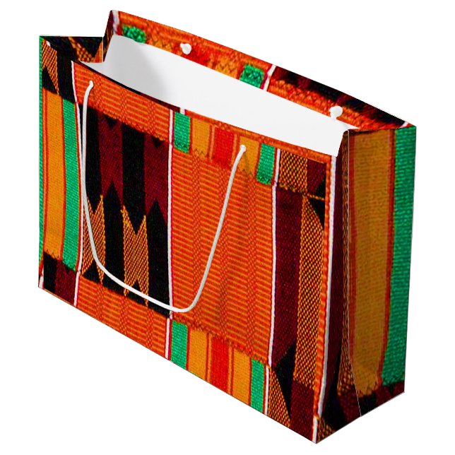 Sacola Para Presentes Grande Happy Kwanzaa Large Gift Bag (Frente inclinada)