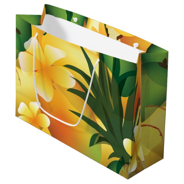 Sacola Para Presentes Grande Hawaiai Tropical Luau Gift Bag Large (Frente inclinada)