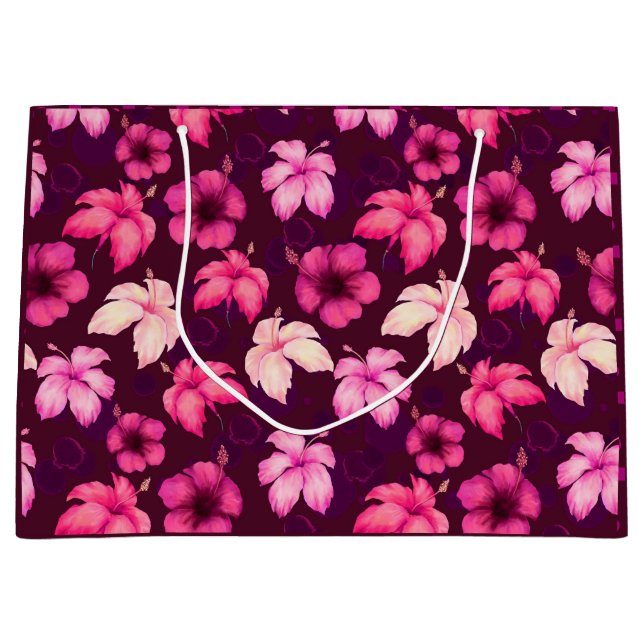 Sacola Para Presentes Grande Hawaiian Sunset Glow: Hibiscus Gift Bag (Frente)