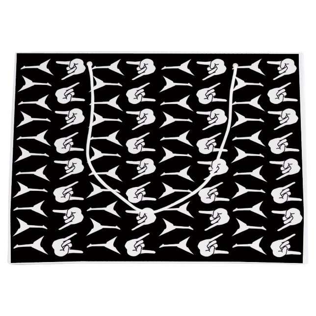 Sacola Para Presentes Grande Heavy Metal Guitar Rock and Roll (Frente)