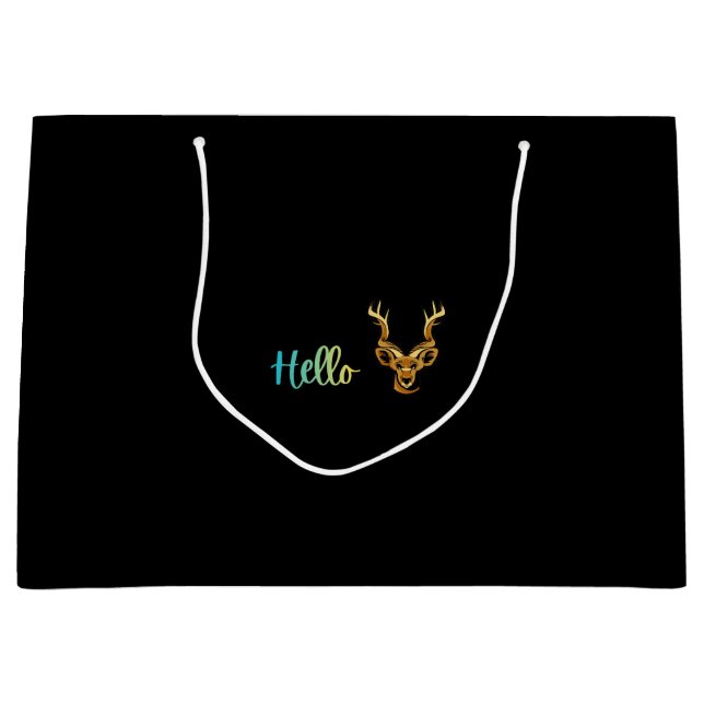 Sacola Para Presentes Grande Hello Deer (Frente)