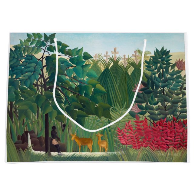 Sacola Para Presentes Grande Henri Rousseau - A Quebra d'Água (Frente)